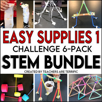 Preview of STEM Challenges 6 Projects featuring Easy Supplies Bundle 1