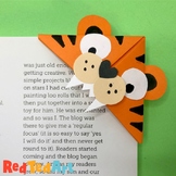 Easy Tiger Corner Bookmark - STEAM Origami Projects - Chin