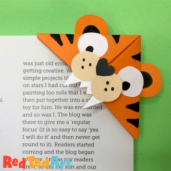 Preview of Easy Tiger Corner Bookmark - STEAM Origami Projects - Chinese Zodiac