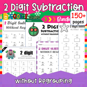 Easy Timed Math Drills Math Fact Fluency, 2-Digit Subtraction Without ...