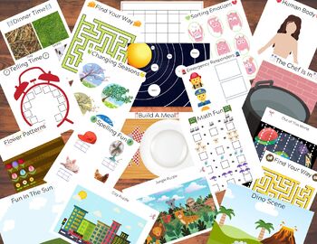 Preview of Easy To Assemble Preschool 20 Activity Quiet Time Busy Book