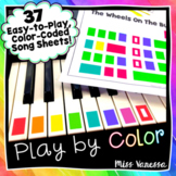 Easy-To-Play Color-Coded Song Sheets for Piano & Boomwhackers