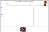 Easy To Use Comic Strip Template 1-5: Click and drag or ju