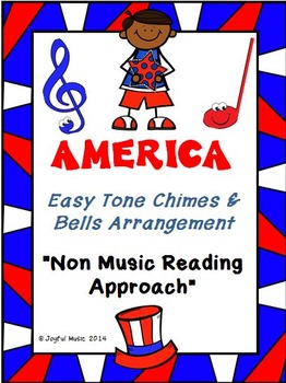 Preview of FREE Easy Tone Chimes & Bells Arrangement AMERICA