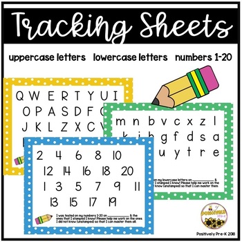 Preview of Easy Tracking Sheets for Letter & Number Recognition
