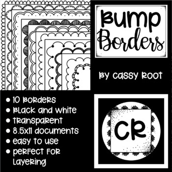 Preview of Easy Transparent Doodle Borders Digital and Print Worksheets