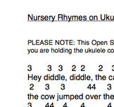 Easy Ukulele Nursery Rhymes on Open Strings