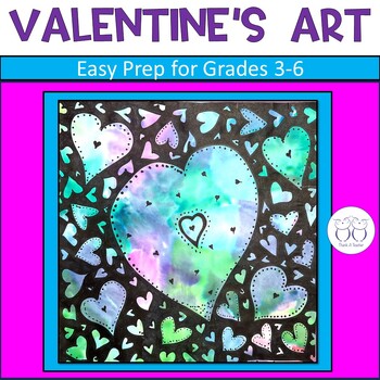 Preview of Easy Valentine's Art for Grades 3-6 for Google Drive