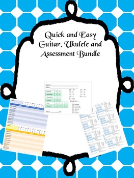 Preview of Easy Vocal, Guitar and Ukulele Assessment Bundle