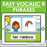Easy Vocalic R Phrases Boom Cards | Articulation | Speech Therapy