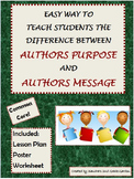 Easy Way to Teach Author's Purpose and Author's Message