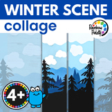 Easy Winter Art Project Collage Digital Lesson Plan