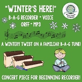 Easy Winter BAG Recorder Orff Song