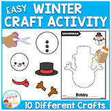 Easy Winter Craft Activity Cut and Paste Fine Motor Skills