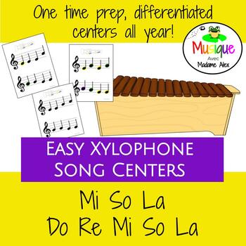 Preview of Easy Xylophone Song Center | Mi So La and Pentatonic