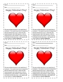 Easy and Free Student Valentine- Free Homework Coupon