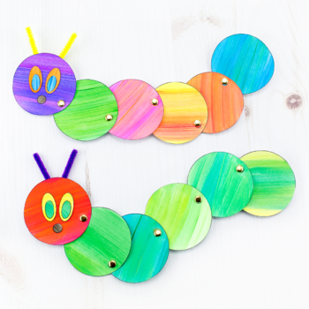 Colorful Paper Caterpillar Craft - Easy Peasy and Fun