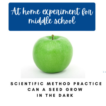 Preview of Easy lab, seed growth, Scientific Method, Distance Learning, digital, at home  