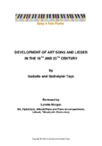 Easy n Fun: Development of Art Song and Lieder in the 19th