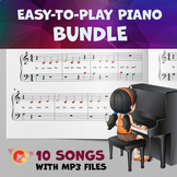 Beginner's Easy-to-Play Piano Bundle: 10 Songs w/ MP3 Audi