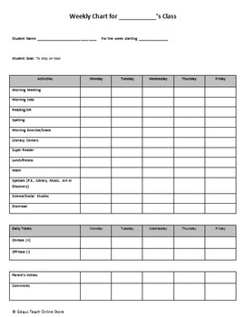 Easy-to-Use Behavior Charts for the Elementary Classroom K-4 by John Blake