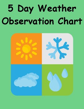 Easy to Use Weather Observation Chart- 1st-4th Grades (Distance Learning)