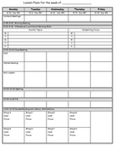 Easy-to-Use Weekly Elementary Lesson Plan Template