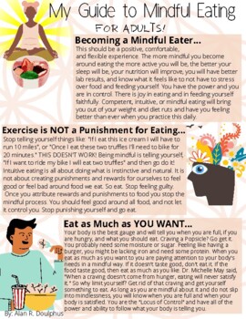 Preview of Eat Mindful - Eat Conscious - Teachers Need Lessons Too - This is for YOU