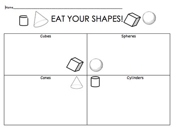 Preview of Eat and Graph Solid Shapes