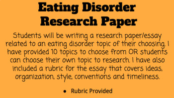 eating disorder paper
