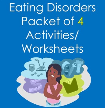 Preview of Eating Disorders Worksheets- Includes 4 activities (Psychology/Health)