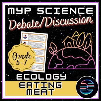 Preview of Eating Meat Debate - Ecology - Grade 5-7 MYP Middle School Science