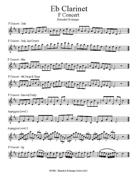 Preview of Eb Clarinet - Extended Technique Packet