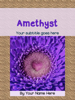 Preview of Ebook Template for Student Created Ebooks - Amethyst
