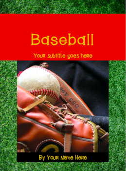 Preview of Ebook Template for Student Created Ebooks - Baseball
