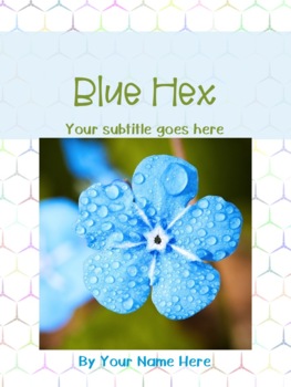 Preview of Ebook Template for Student Created Ebooks - Blue Hex