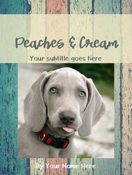 Preview of Ebook Template for Student Created Ebooks - Peaches & Cream