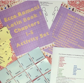 Preview of Ecce Romani Chapters 1-5 Activity Set