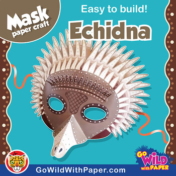 Preview of Echidna Mask | Printable Craft Activity