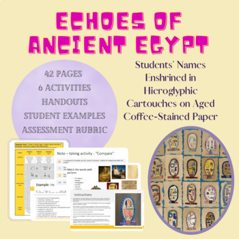 Preview of Echoes of Ancient Egypt_Art Project for Upper Elementary and Lower Secondary Art