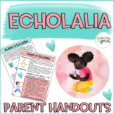 Echolalia Handouts for Parents and Staff Autism Gestalt La
