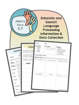 Preview of Echolalia and Gestalt Language Processing Information & Data Collection