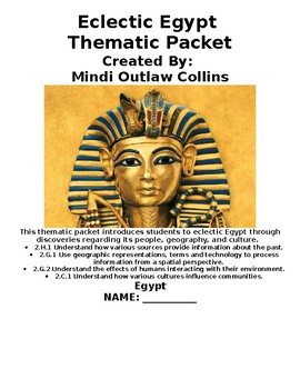 Preview of Eclectic Egypt Thematic Unit for Second Grade