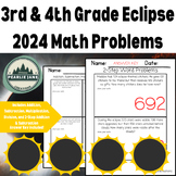 Eclipse 2024 Math Word Problems for 3rd and 4th Graders
