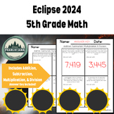 Eclipse 2024 Math Word Problems for 5th Graders