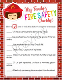 My Family's Fire Safety Checklist Activity - Great for You