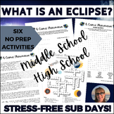 Solar Eclipse Activities Middle High School Science Sub Pl