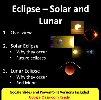 Preview of Eclipse Lesson Bundle - Google Slides and PowerPoint Lesson