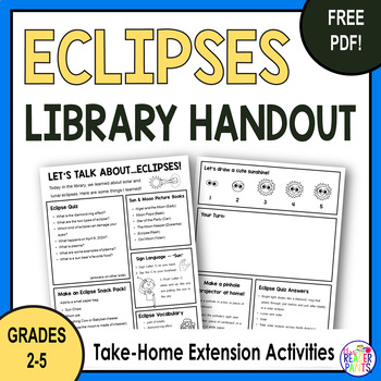 Preview of Eclipse Library Handout FREEBIE - April 2024 Eclipse - Eclipse Library Lessons