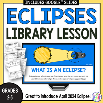 Preview of Eclipse Library Lesson - April 2024 Eclipse - Solar and Lunar Eclipses